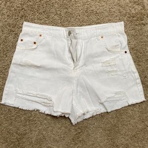 White Denim Shorts